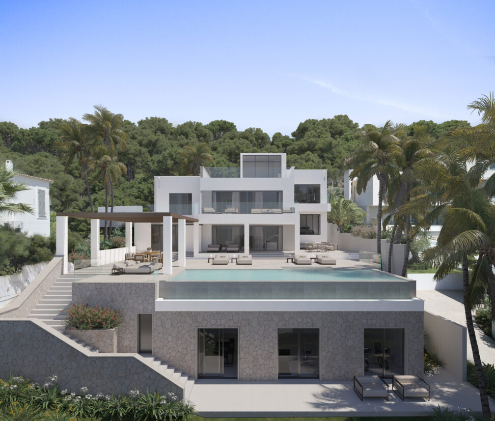 New build villa with stunning sea views – Camp de Mar