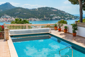 Idyllic villa with harbor view